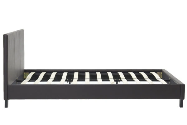 Κρεβάτι Nevil  διπλό 150x200 PU σκούρο καφέ ματ