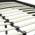 Κρεβάτι Nevil  διπλό 150x200 PU σκούρο καφέ ματ