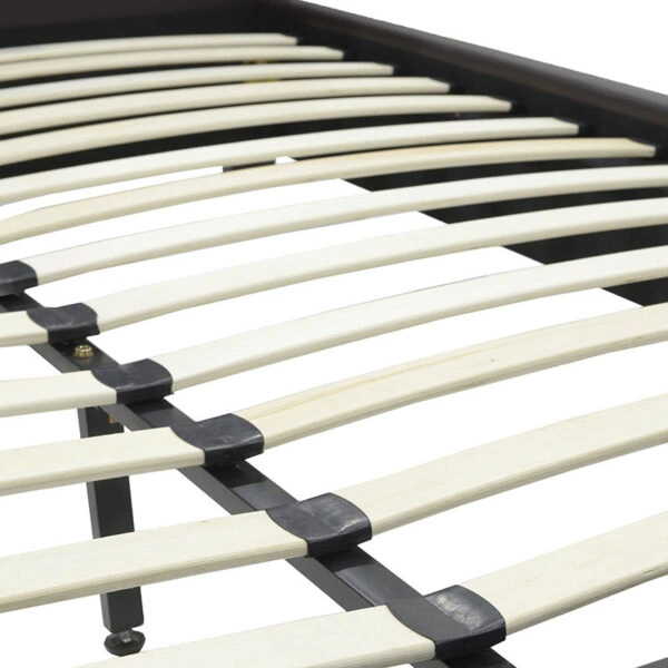 Κρεβάτι Nevil  διπλό 150x200 PU σκούρο καφέ ματ