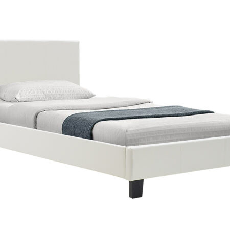 Κρεβάτι Nevil  100x200 PU χρώμα λευκό ματ