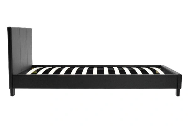 Κρεβάτι Nevil  100x200 PU χρώμα μαύρο ματ