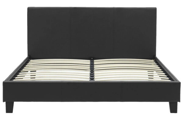 Κρεβάτι Nevil  150x200 PU χρώμα μαύρο ματ