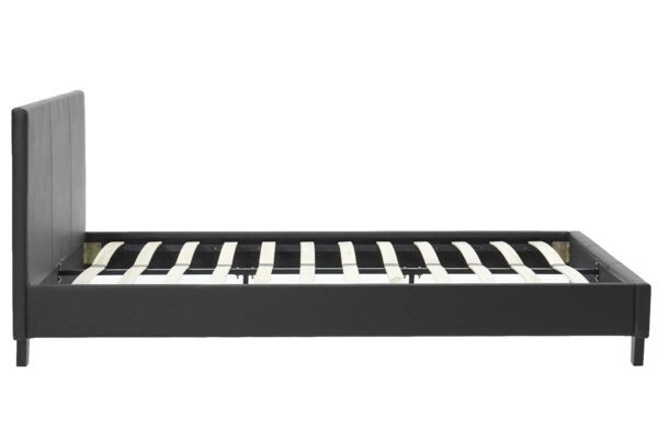 Κρεβάτι Nevil  150x200 PU χρώμα μαύρο ματ