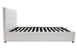 Κρεβάτι Roi 160x200 PU λευκό ματ + αποθηκευτικό χώρο