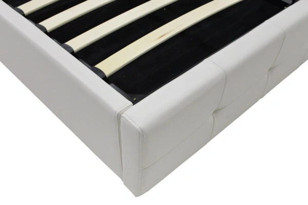 Κρεβάτι Roi 160x200 PU λευκό ματ + αποθηκευτικό χώρο