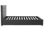 Κρεβάτι Roi 160x200 PU μαύρο ματ + αποθηκευτικό χώρο