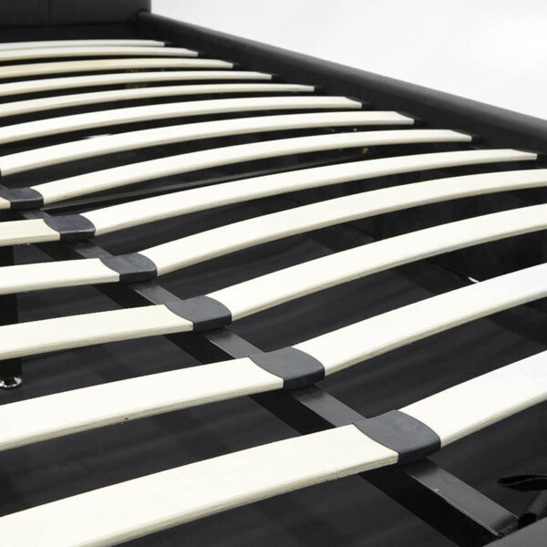 Κρεβάτι Roi 160x200 PU μαύρο ματ + αποθηκευτικό χώρο