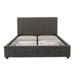 Κρεβάτι Roi  160x200 ύφασμα ανθρακί + αποθηκευτικό χώρο