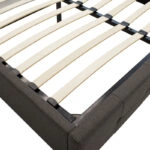 Κρεβάτι Roi  160x200 ύφασμα ανθρακί + αποθηκευτικό χώρο