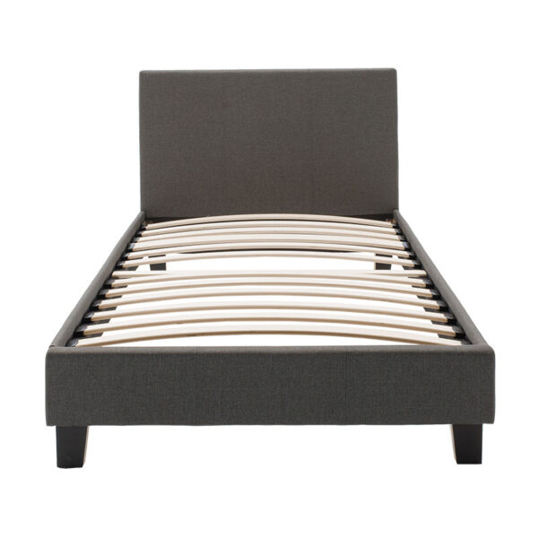 Κρεβάτι Nevil μονό 100x200 με ύφασμα χρώμα ανθρακί