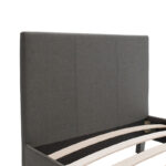 Κρεβάτι Nevil μονό 100x200 με ύφασμα χρώμα ανθρακί