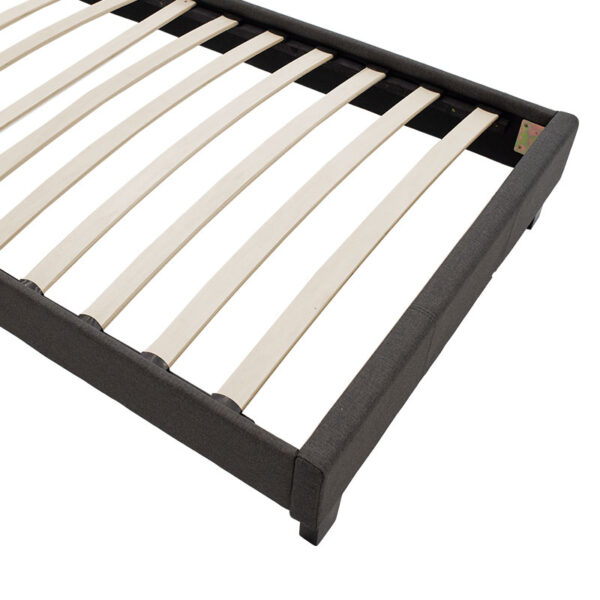 Κρεβάτι Nevil μονό 100x200 με ύφασμα χρώμα ανθρακί