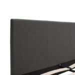 Κρεβάτι Nevil  150x200 με ύφασμα χρώμα ανθρακί