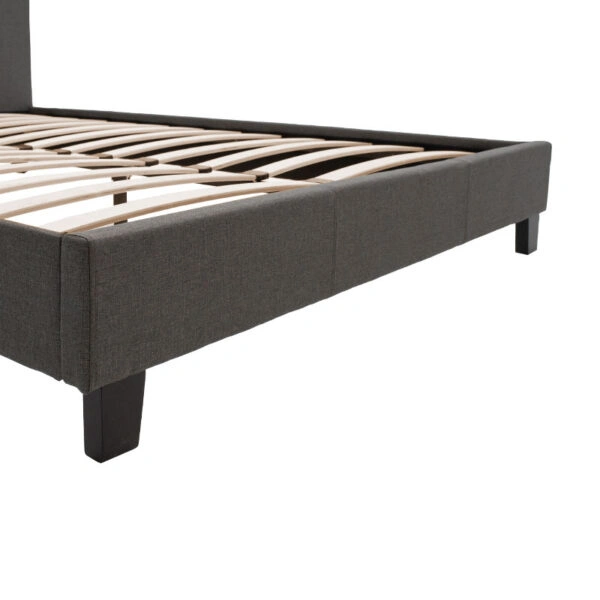 Κρεβάτι Nevil  150x200 με ύφασμα χρώμα ανθρακί