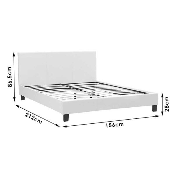 Κρεβάτι Nevil  150x200 με ύφασμα χρώμα ανθρακί