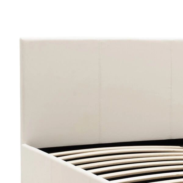 Κρεβάτι Norse  pu λευκό με αποθηκευτικό χώρο 160x200εκ