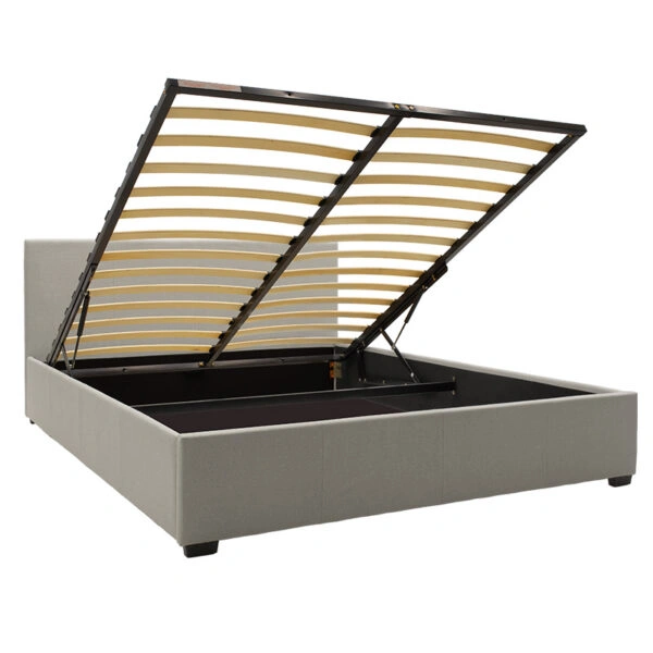 Κρεβάτι Norse ύφασμα γκρι με αποθηκευτικό χώρο 160x200εκ