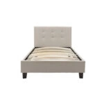 Κρεβάτι Mago  ύφασμα εκρού 100x200εκ