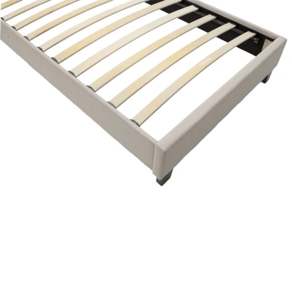 Κρεβάτι Mago  ύφασμα εκρού 100x200εκ