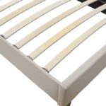 Κρεβάτι Mago  ύφασμα εκρού 100x200εκ