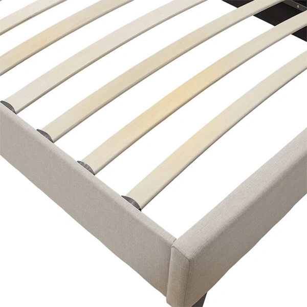 Κρεβάτι Mago  ύφασμα εκρού 100x200εκ