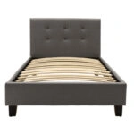 Κρεβάτι Mago  ύφασμα ανθρακί 100x200εκ