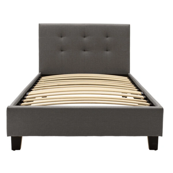 Κρεβάτι Mago  ύφασμα ανθρακί 100x200εκ