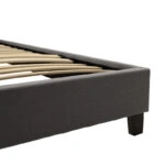 Κρεβάτι Mago  ύφασμα ανθρακί 100x200εκ