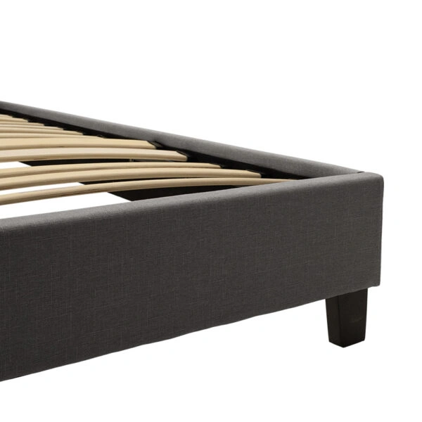 Κρεβάτι Mago  ύφασμα ανθρακί 100x200εκ