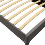 Κρεβάτι Mago  ύφασμα ανθρακί 100x200εκ