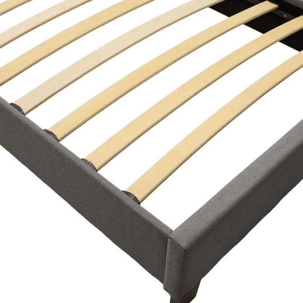 Κρεβάτι Mago  ύφασμα ανθρακί 100x200εκ