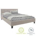 Κρεβάτι Mago  ύφασμα εκρού 150x200εκ