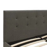 Κρεβάτι Mago  ύφασμα ανθρακί 150x200εκ
