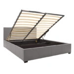 Κρεβάτι Norse  pu γκρι ματ με αποθηκευτικό χώρο 160x200εκ