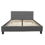 Κρεβάτι Mago  ύφασμα ανθρακί 160x200εκ