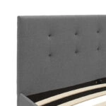 Κρεβάτι Mago  ύφασμα ανθρακί 160x200εκ