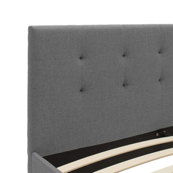 Κρεβάτι Mago  ύφασμα ανθρακί 160x200εκ