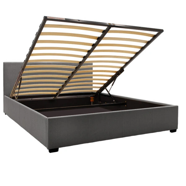 Κρεβάτι Norse  ύφασμα ανθρακί με αποθηκευτικό χώρο 160x200εκ