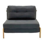 Πολυθρόνα-κρεβάτι Fancy  με ύφασμα ανθρακί 95x98x70εκ