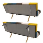 Καναπές - κρεβάτι 3θέσιος Freddo ύφασμα πολύχρωμο 182x81x84εκ