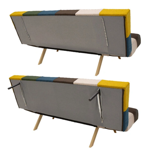 Καναπές - κρεβάτι 3θέσιος Freddo ύφασμα πολύχρωμο 182x81x84εκ