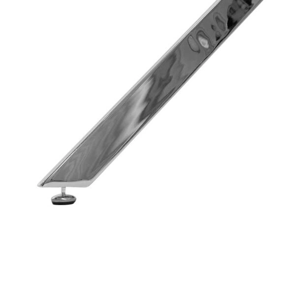 Τραπέζι στρόγγυλο Steve με γυάλινη επιφάνεια διαφανές Φ120x74,5εκ