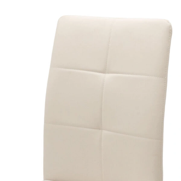 Καρέκλα Ariadne PU λευκό-πόδι χρωμίου