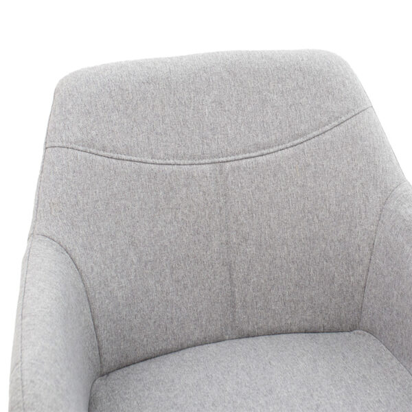 Πολυθρόνα Nasima  ύφασμα γκρι-φυσικό 57x58x84εκ