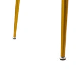 Τραπέζι Paris οβάλ γυαλί 8mm λευκό μαρμάρου-χρυσό 150x80x75εκ