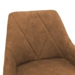 Σκαμπό bar Empower  μεταλλικό μαύρο-ύφασμα antique καφέ