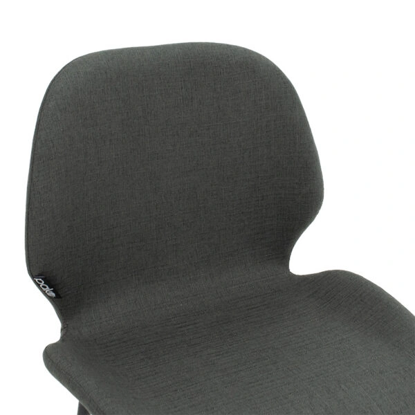 Σκαμπό bar Impel  μεταλλικό μαύρο-ύφασμα ανθρακί