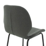 Σκαμπό bar Impel  μεταλλικό μαύρο-ύφασμα ανθρακί