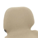 Σκαμπό bar Impel  μεταλλικό μαύρο-ύφασμα μπεζ