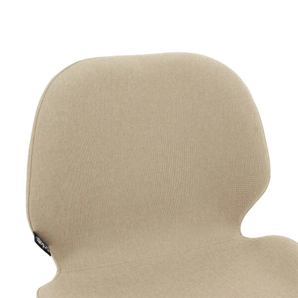 Σκαμπό bar Impel  μεταλλικό μαύρο-ύφασμα μπεζ